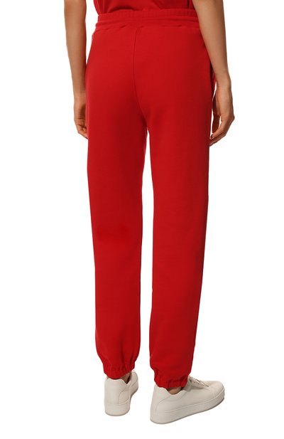 Хлопковые джоггеры MSGM красного цвета по цене 17300 руб., арт. 2000MDP500 200001, фото 4 Хлопковые джоггеры MSGM, арт. 2000MDP500 200001, фото 4