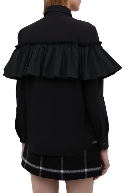 Хлопковая рубашка REDVALENTINO черного цвета по цене 35700 руб., арт. WR3ABG60/60N, фото 4 Хлопковая рубашка REDVALENTINO, арт. WR3ABG60/60N, фото 4