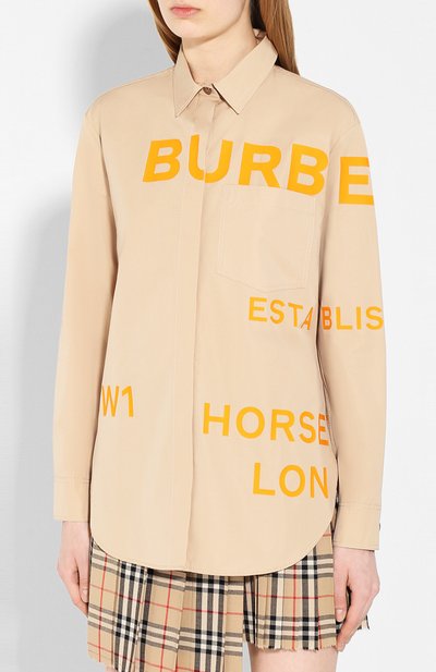 Хлопковая рубашка BURBERRY, арт. 8029006, фото 3