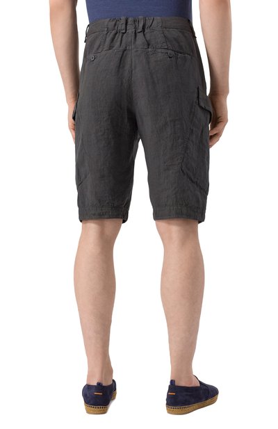 Льняные шорты TRANSIT темно-серого цвета по цене 38450 руб., арт. CFUTRZD133, фото 4 Льняные шорты TRANSIT, арт. CFUTRZD133, фото 4