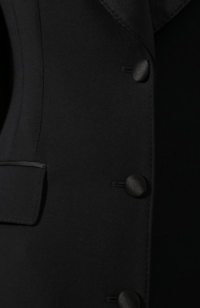Шерстяное пальто DOLCE & GABBANA черного цвета по цене 385500 руб., арт. F0Y77T/FUCEG, фото 5 Шерстяное пальто DOLCE & GABBANA, арт. F0Y77T/FUCEG, фото 5