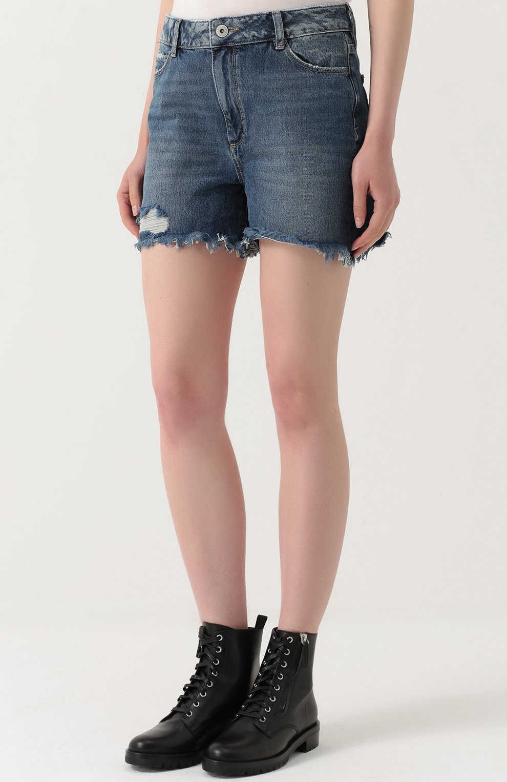 Джинсовые мини-шорты с потертостями PAIGE, арт. 3857B62-4787, фото 3
