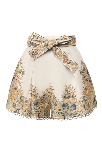 Женские льняные шорты ZIMMERMANN, арт. 7076AFRE