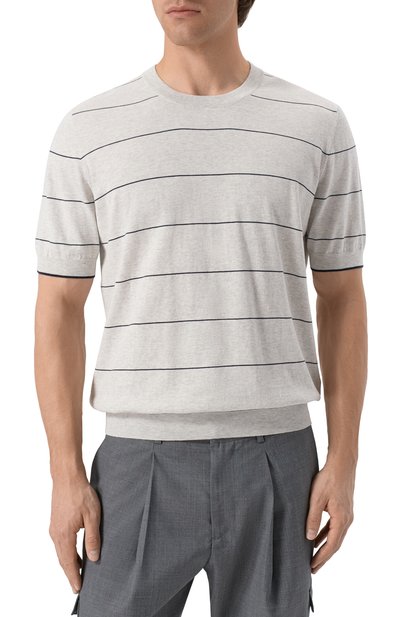 Хлопковый джемпер BRUNELLO CUCINELLI, арт. M29805300, фото 3