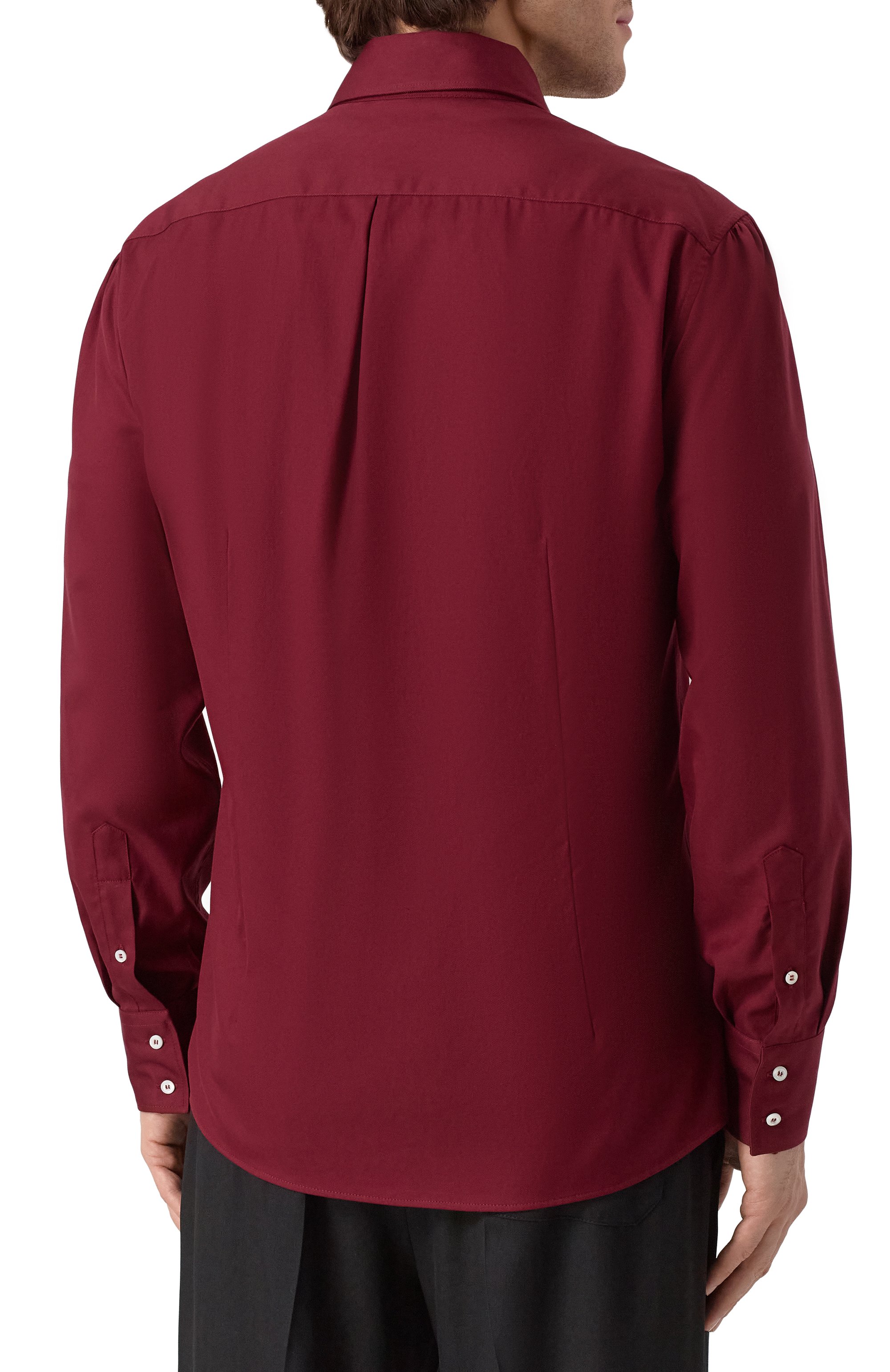 Хлопковая сорочка BRUNELLO CUCINELLI, арт. MW6041718, фото 4