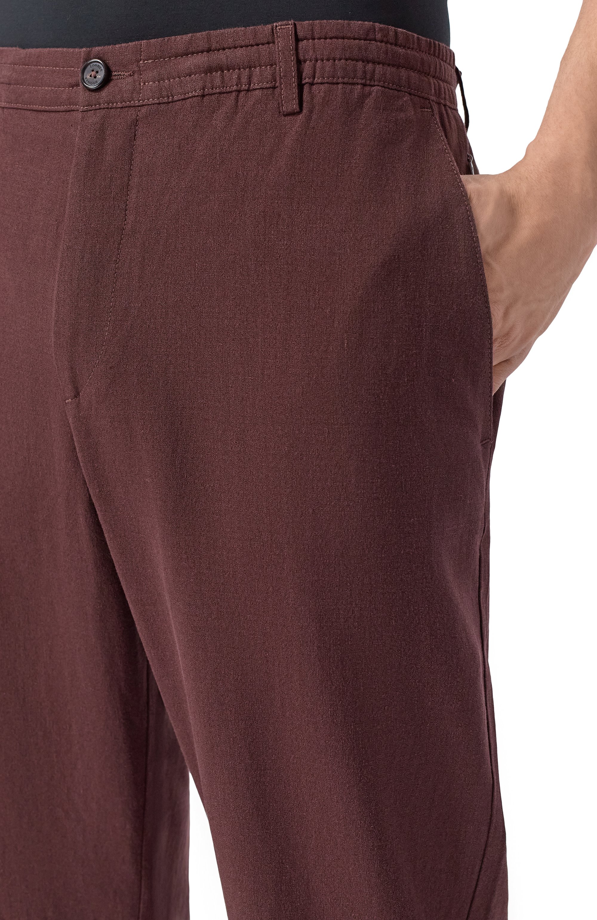 Брюки изо льна и вискозы BOGNER коричневого цвета по цене 36000 руб., арт. 18671270, фото 5 Брюки изо льна и вискозы BOGNER, арт. 18671270, фото 5