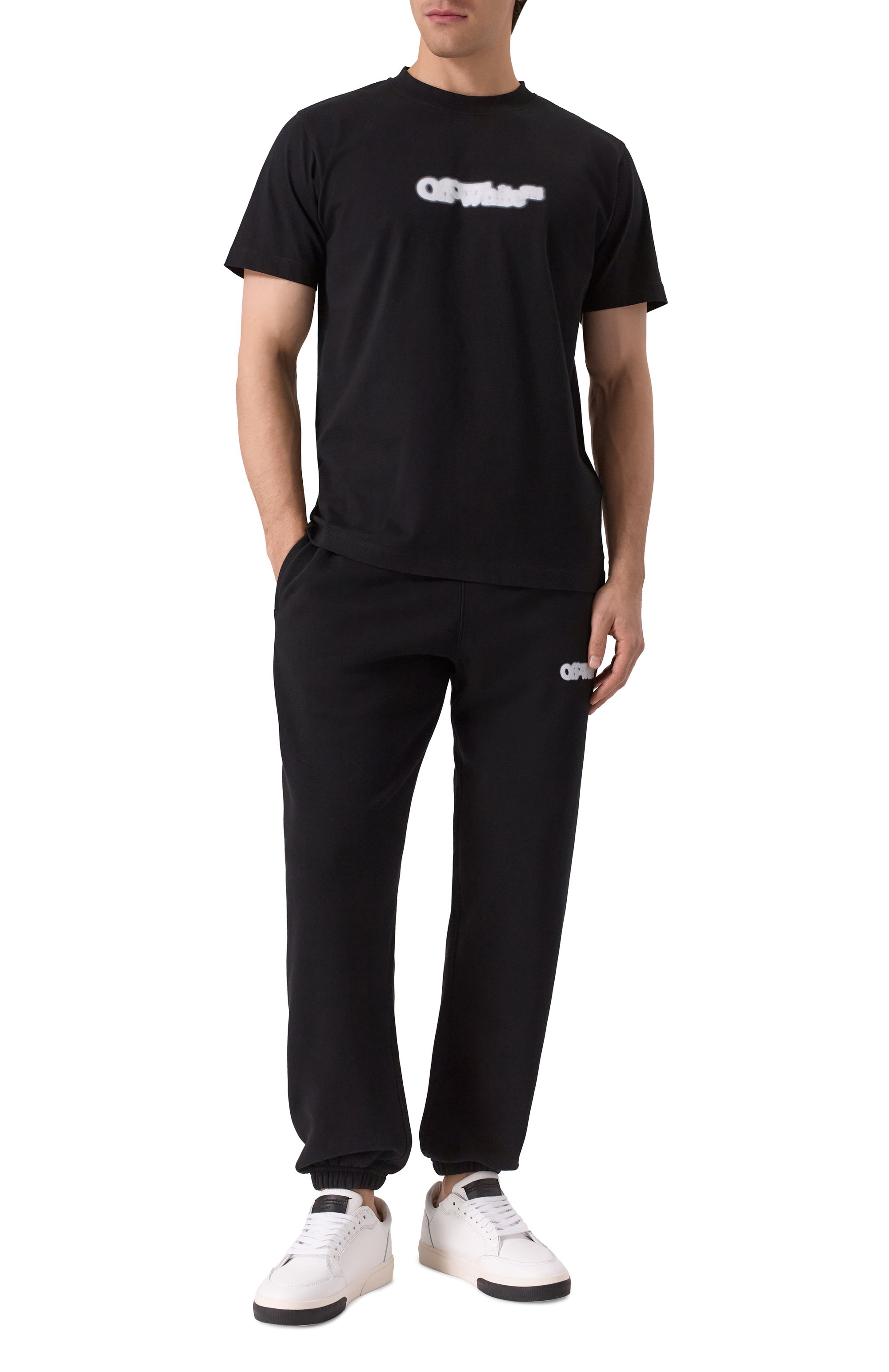 Хлопковые джоггеры OFF-WHITE, арт. 0MCH057S25FLE001, фото 2