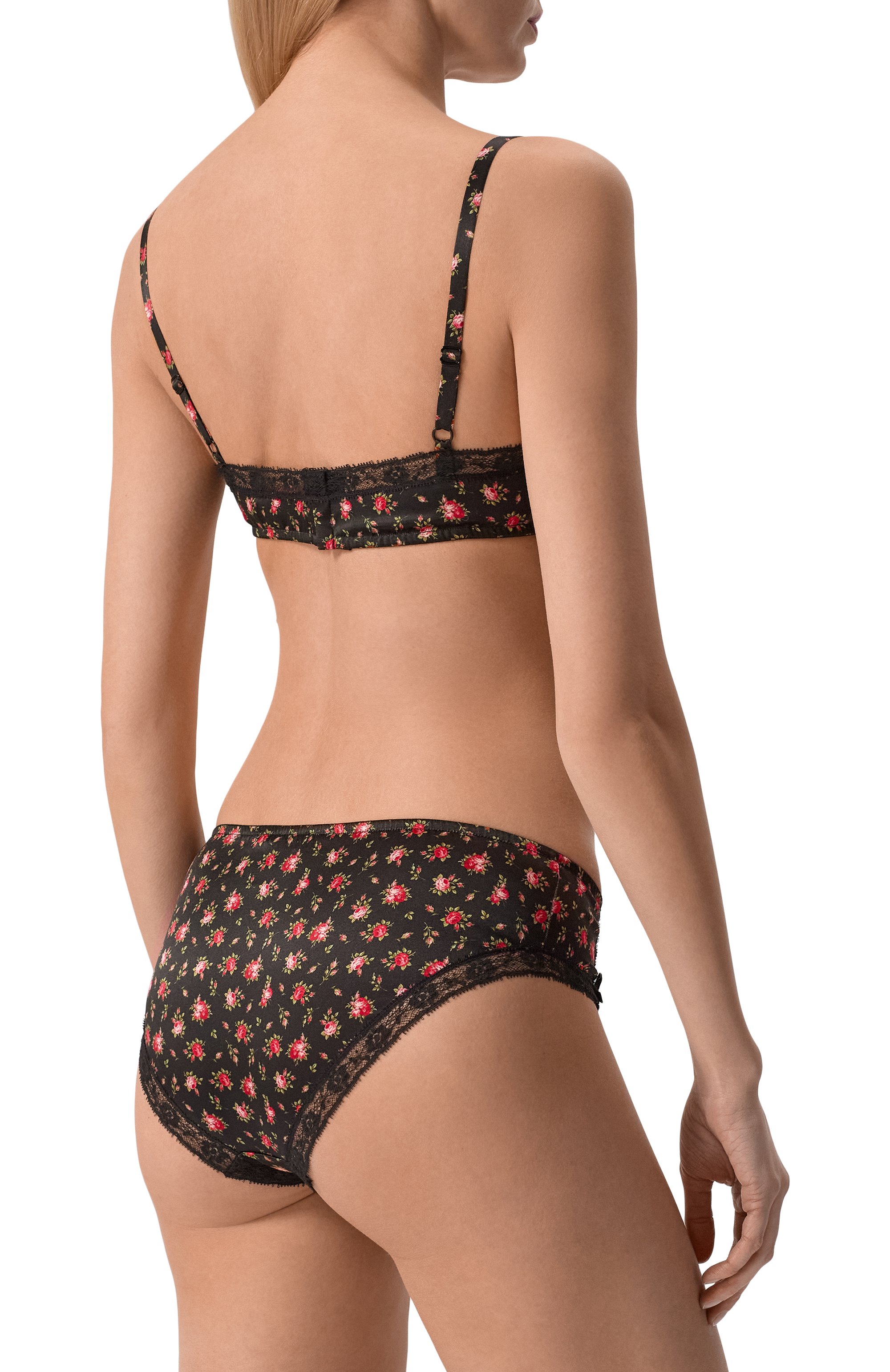 Трусы из шелка и хлопка DOLCE & GABBANA черного цвета по цене 49950 руб., арт. 02D95T/0N0CQ, фото 3 Трусы из шелка и хлопка DOLCE & GABBANA, арт. 02D95T/0N0CQ, фото 3