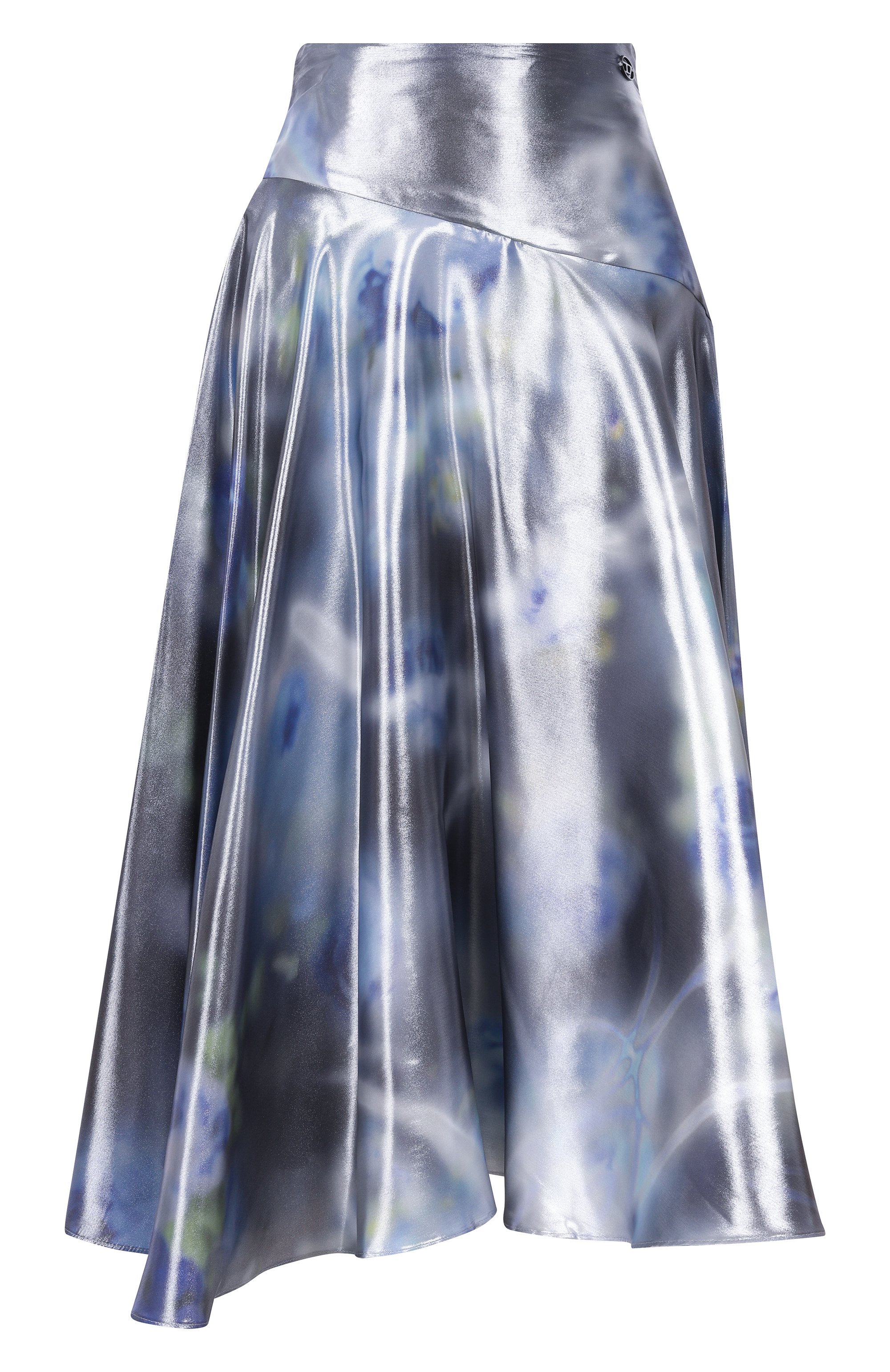 Атласная юбка DIESEL синего цвета по цене 43200 руб., арт. A20322/0DMBP, фото 1 Атласная юбка DIESEL, арт. A20322/0DMBP, фото 1