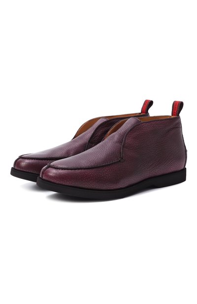 Мужские кожаные ботинки KITON, арт. USSA105N0012609