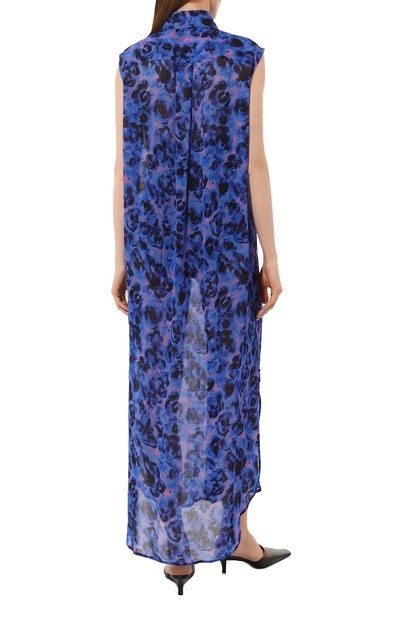 Платье из вискозы DRIES VAN NOTEN синего цвета по цене 79950 руб., арт. 231-011036-6268, фото 4 Платье из вискозы DRIES VAN NOTEN, арт. 231-011036-6268, фото 4
