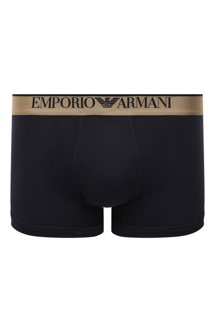 Мужские хлопковые боксеры EMPORIO ARMANI темно-синего цвета, арт. 111389/4F512 | Фото 1 (Нос: Не проставлено; Материал сплава: Проставлено; Материал внешний: Хлопок)