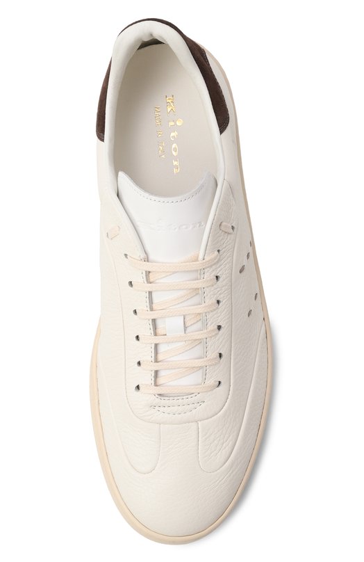 Кожаные кеды Kiton USSA415N01396 Белый  USSA415N01396 Фото 5