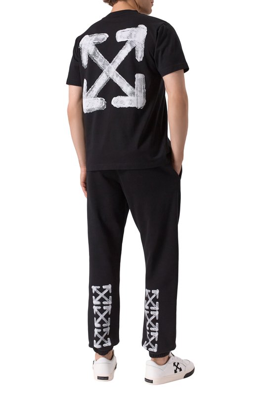 Хлопковая футболка Off-White 0MAA027S25JER00B Чёрный  0MAA027S25JER00B Фото 2