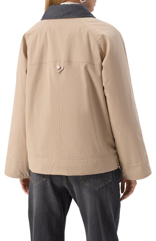 Хлопковая куртка Brunello Cucinelli MM5397907P Бежевый  MM5397907P Фото 4