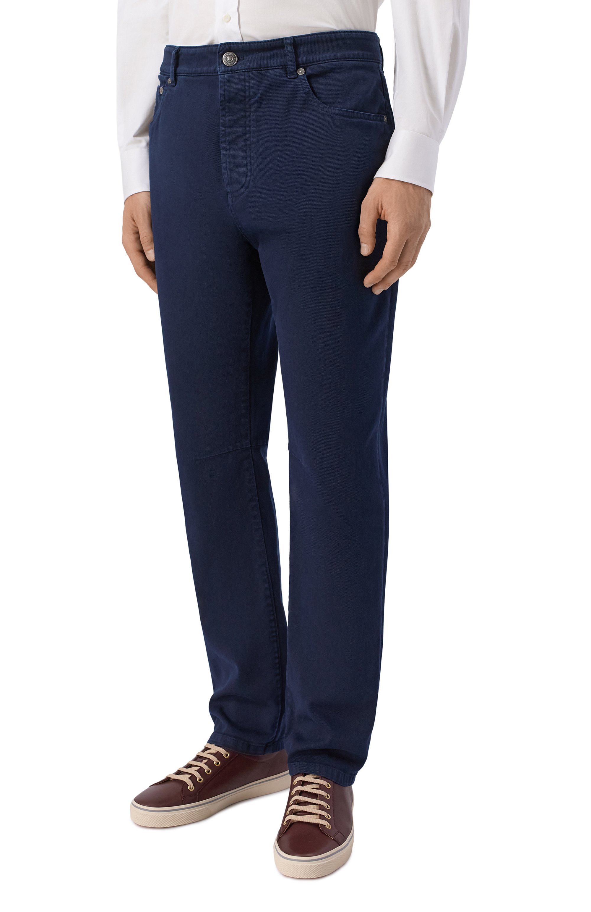 Джинсы leisure fit BRUNELLO CUCINELLI темно-синего цвета по цене 95250 руб., арт. M277PX1290, фото 3 Джинсы leisure fit BRUNELLO CUCINELLI, арт. M277PX1290, фото 3