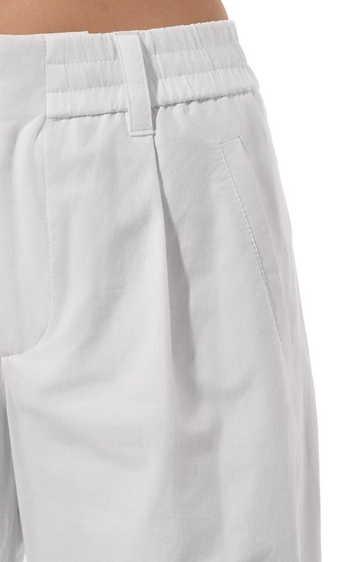 Хлопковые брюки Brunello Cucinelli ML949B1349 Белый  ML949B1349 Фото 5