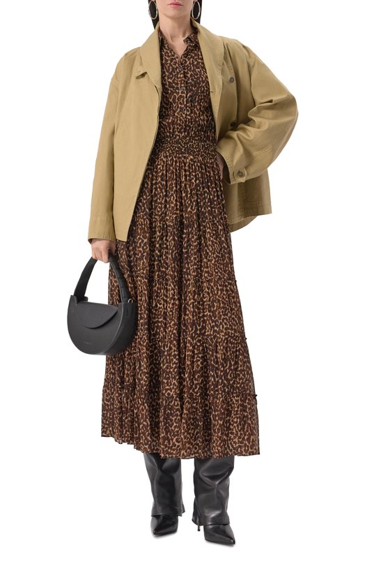 Платье из вискозы The Kooples FR0B30089K Леопардовый  FR0B30089K Фото 2
