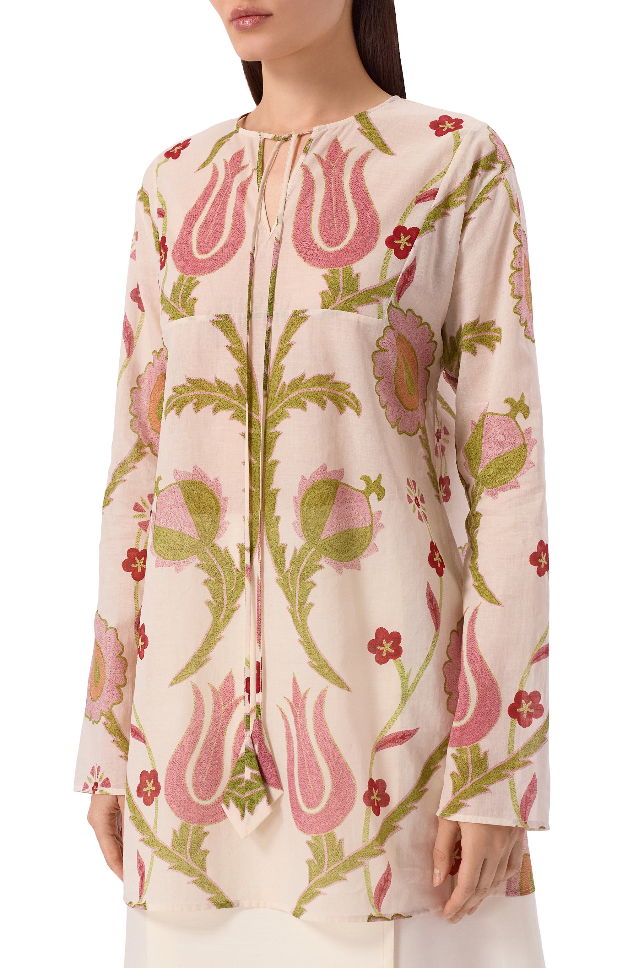 Хлопковая туника GIAMBATTISTA VALLI, арт. 26SSRVCL1067/39PRI, фото 3