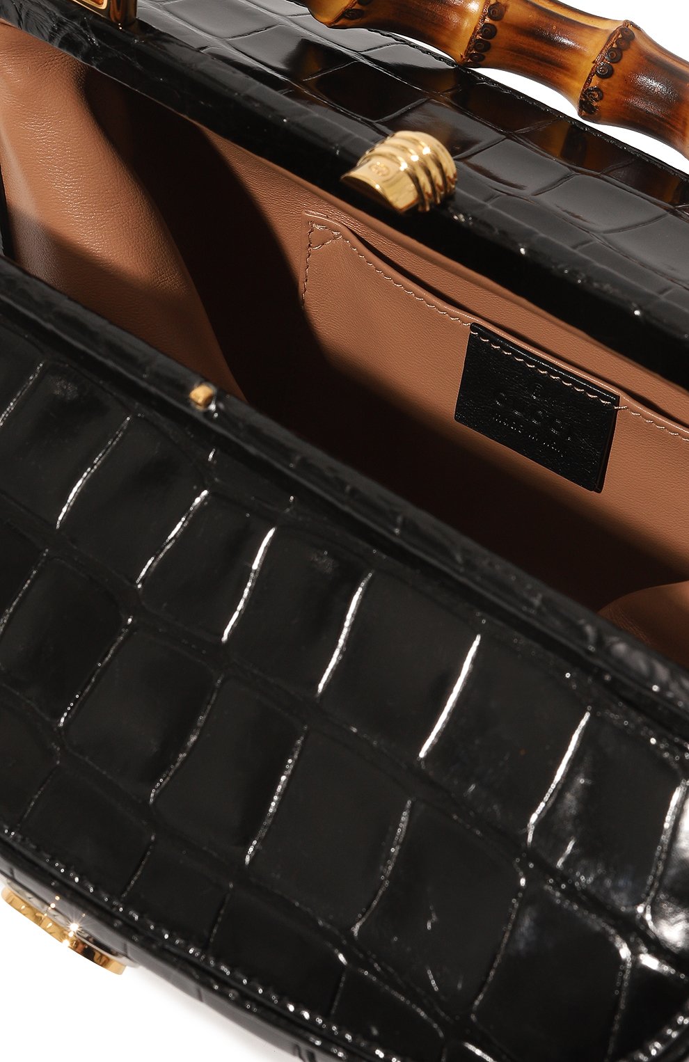 Сумка gucci bamboo из кожи аллигатора GUCCI, арт. 616437 EV40X, фото 5