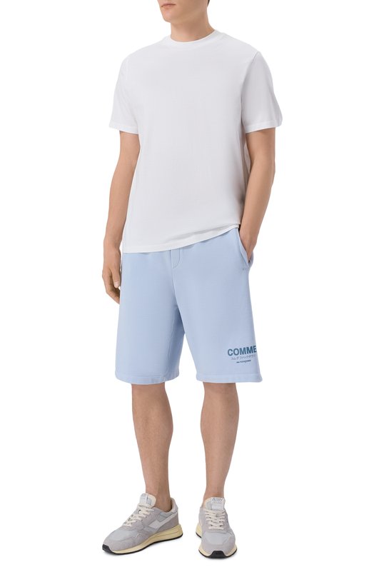 Хлопковые шорты Comme des Fuckdown CFABM01922 Голубой  CFABM01922 Фото 2