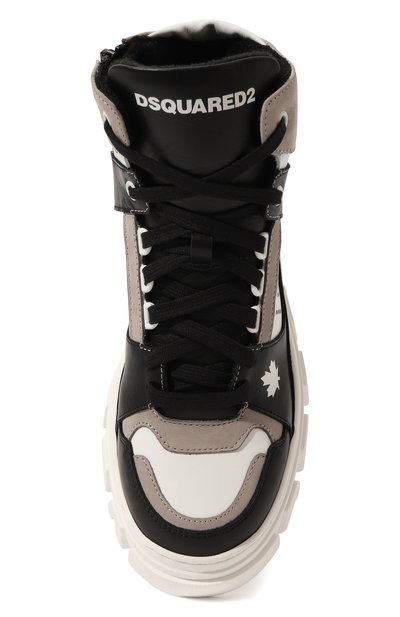 Высокие кеды из кожи DSQUARED2, арт. 75775/36-40, фото 4
