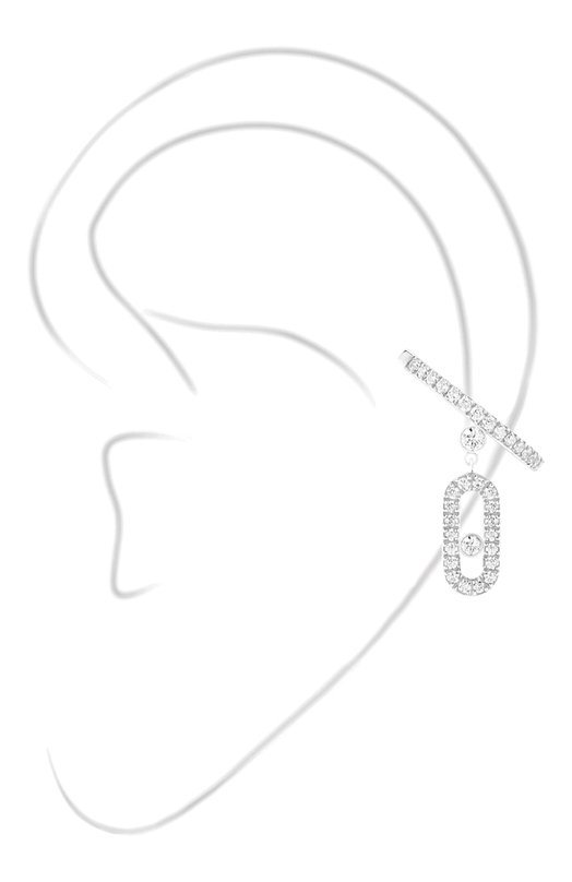 Серьга Messika 11162-WG Бесцветный  11162-WG Фото 2