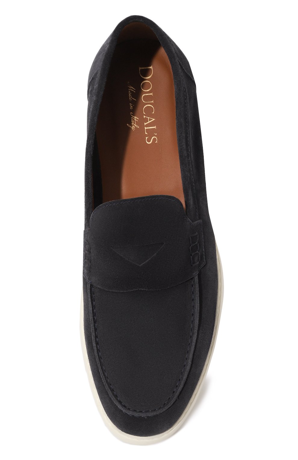 Замшевые пенни-лоферы DOUCAL'S темно-синего цвета по цене 42900 руб., арт. DU3275EDWIUY106PB15, фото 6 Замшевые пенни-лоферы DOUCAL'S, арт. DU3275EDWIUY106PB15, фото 6