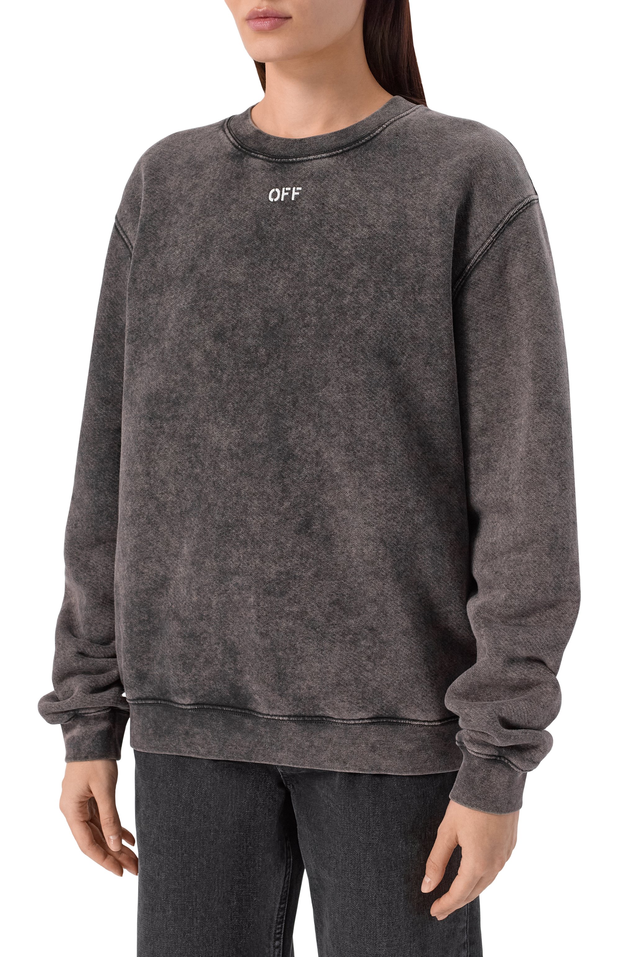 Хлопковый свитшот OFF-WHITE, арт. 0WBA055F25FLE002, фото 3