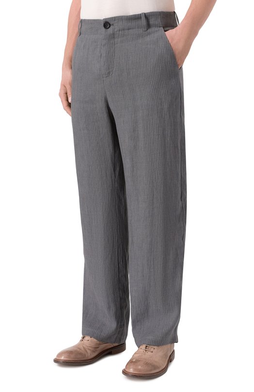 Льняные брюки Hannes Roether TRA21VEL.6069 Серый  TRA21VEL.6069 Фото 3