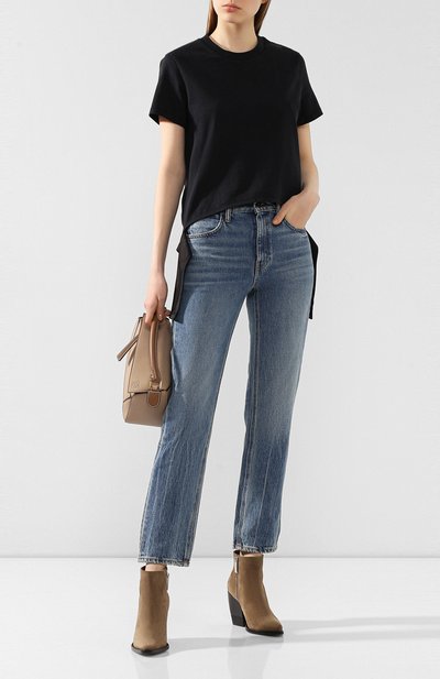 Хлопковая футболка HELMUT LANG черного цвета по цене 33100 руб., арт. J09DW501, фото 2 Хлопковая футболка HELMUT LANG, арт. J09DW501, фото 2