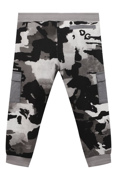 Хлопковые джоггеры DOLCE & GABBANA серого цвета по цене 28500 руб., арт. L1JPCI/HS7E1, фото 2 Хлопковые джоггеры DOLCE & GABBANA, арт. L1JPCI/HS7E1, фото 2