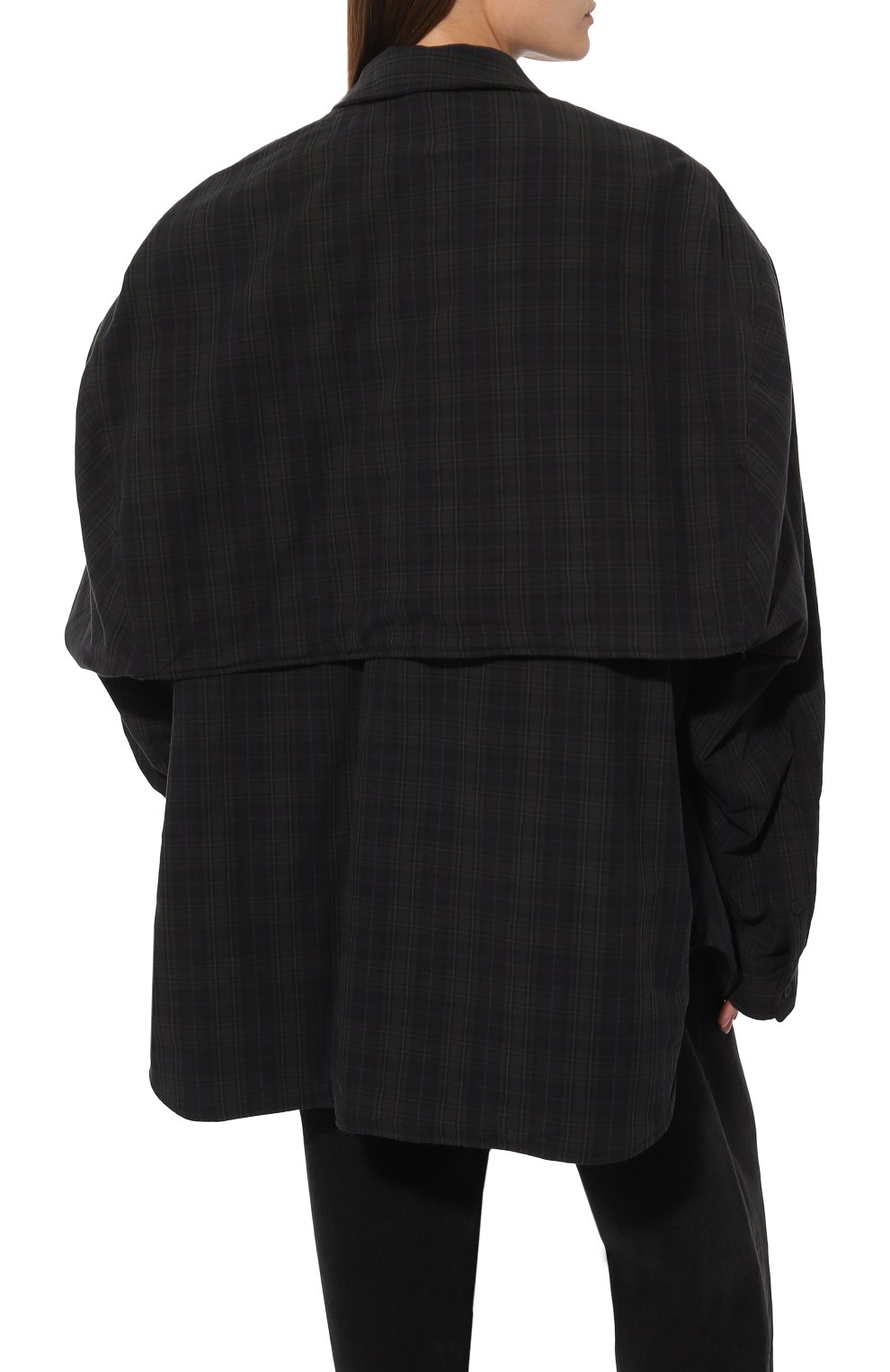 Хлопковая рубашка BALENCIAGA черного цвета по цене 243500 руб., арт. 751728/T0M17, фото 4 Хлопковая рубашка BALENCIAGA, арт. 751728/T0M17, фото 4