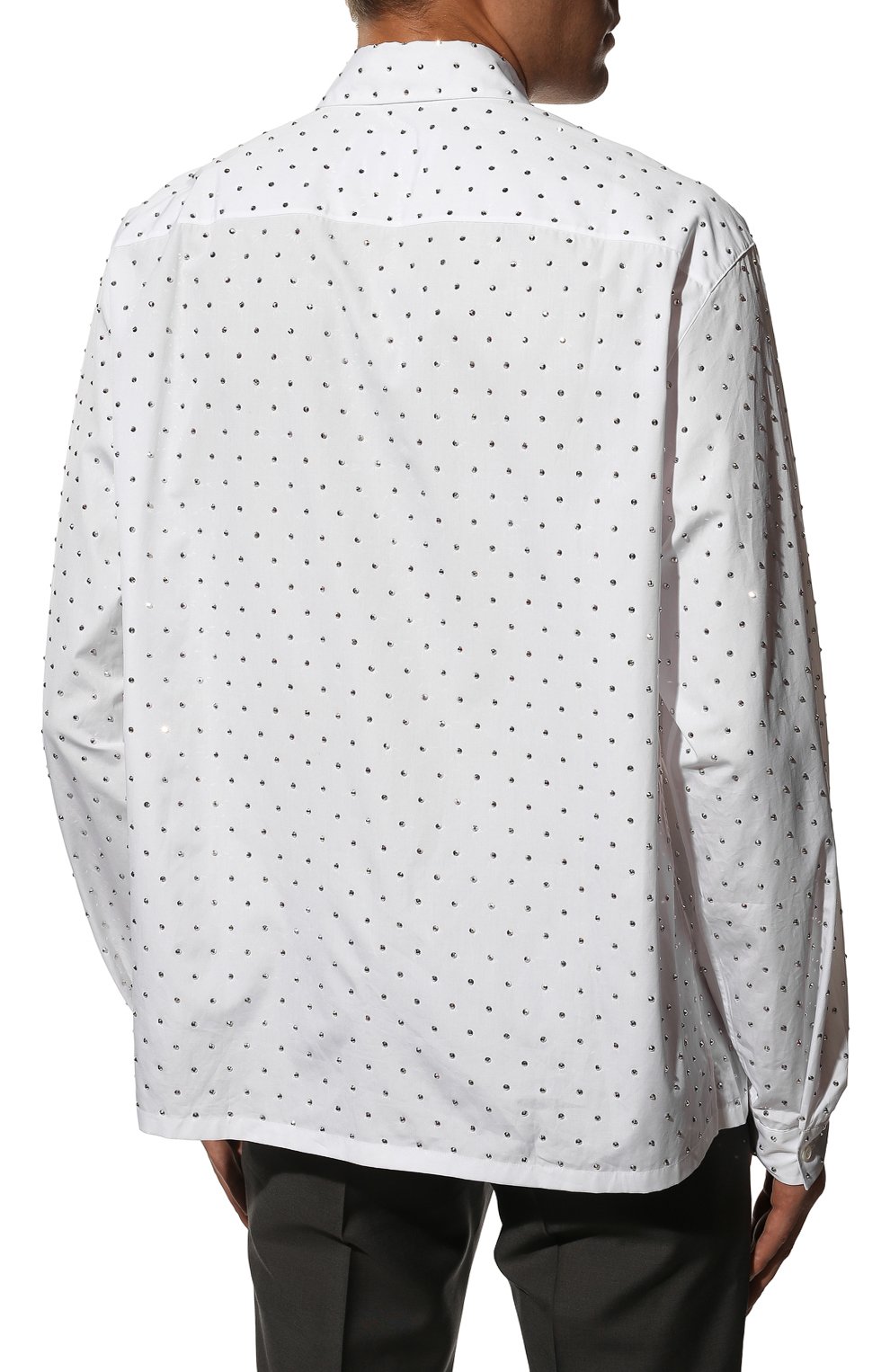 Хлопковая рубашка PRADA, арт. UCN419-1LZC-F0009-221, фото 4