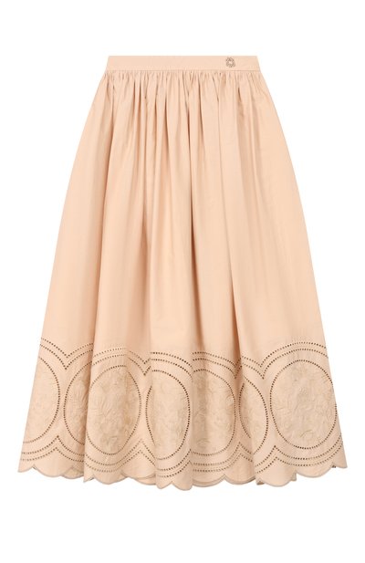 Хлопковая  юбка ELIE SAAB JUNIOR, арт. EFG0040 MX/TS0724 RIC05_001