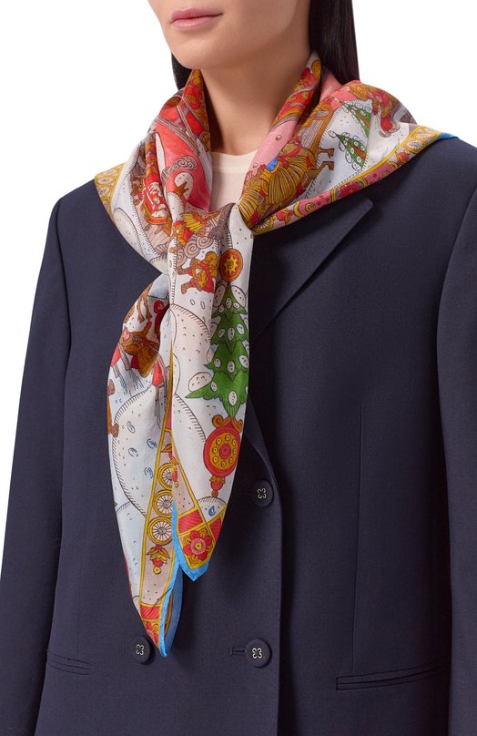 Шелковый платок Зимние гуляния Gourji 91133337/6151172 Красный  91133337/6151172 Фото 2