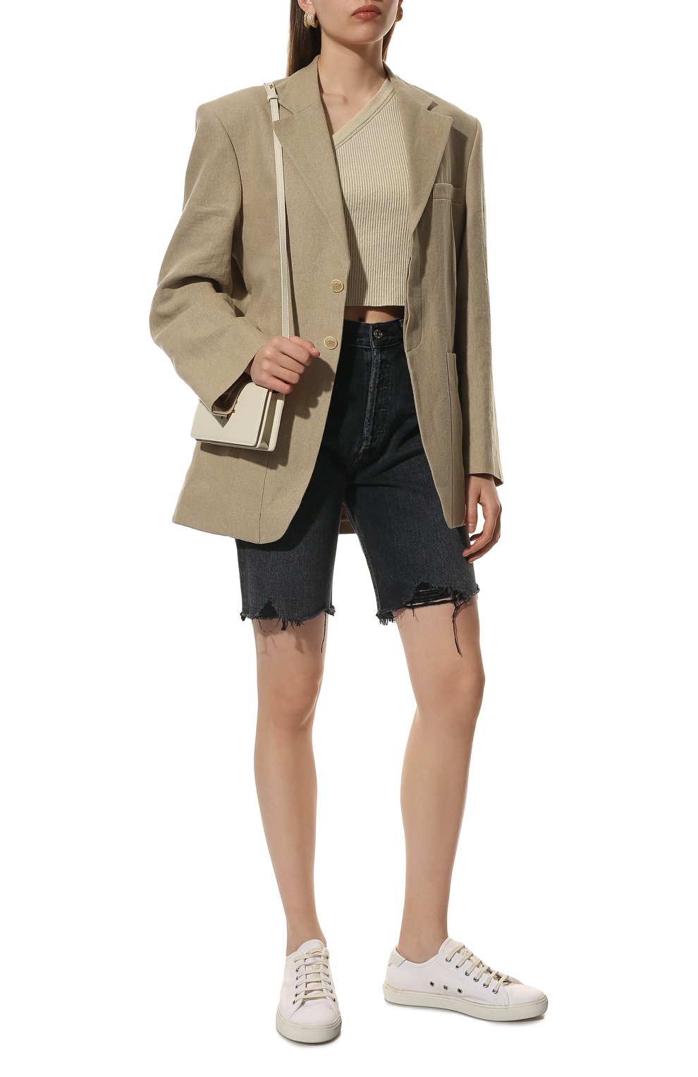 Текстильные кеды malibu SAINT LAURENT, арт. 606446/GUZ20, фото 2