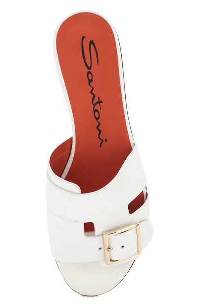 Кожаные шлепанцы  SANTONI, арт. WHBF57658HI1RGLYI70, фото 5