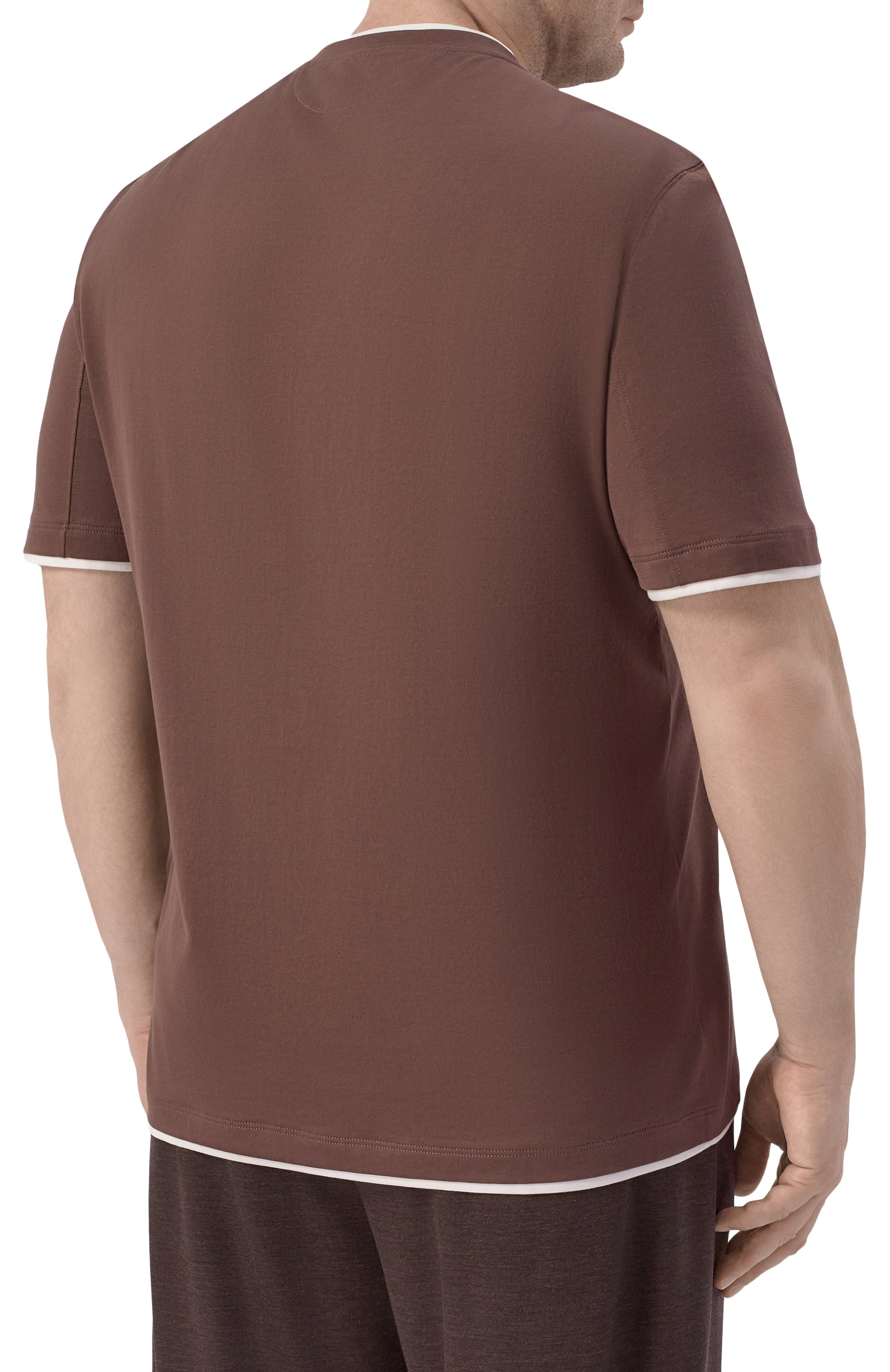 Хлопковая футболка BRUNELLO CUCINELLI, арт. M0B137427, фото 4