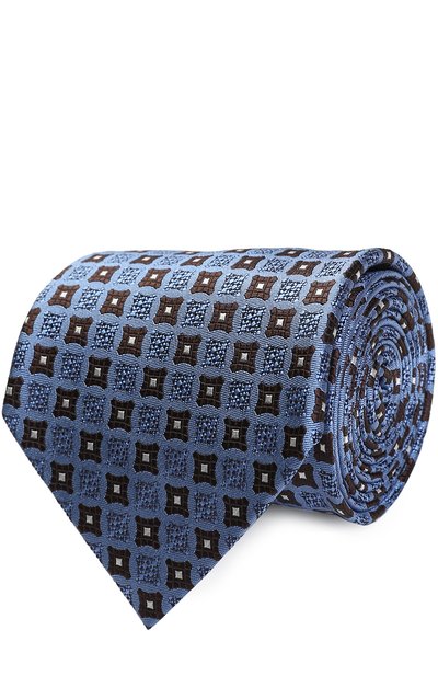 Мужской шелковый галстук с узором ZEGNA, арт. Z2E35/1XW
