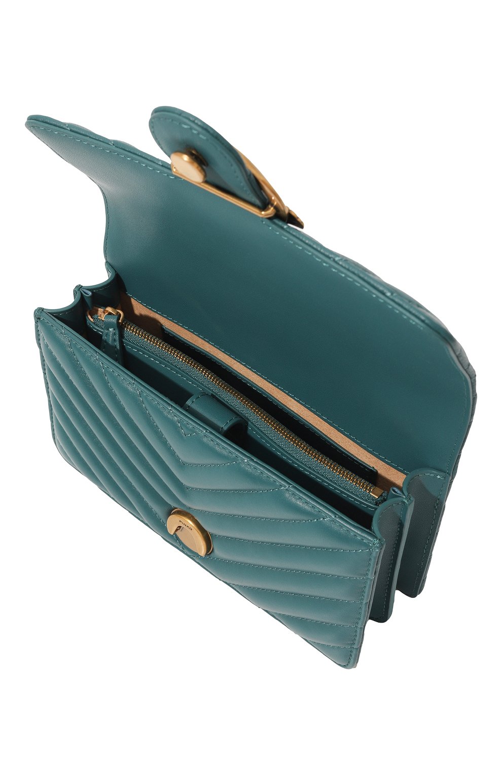 Сумка love one mini PINKO бирюзового цвета по цене 28900 руб., арт. 100074/A0GK, фото 5 Сумка love one mini PINKO, арт. 100074/A0GK, фото 5