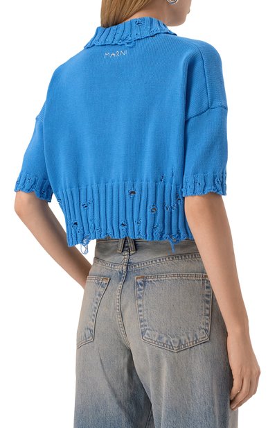 Хлопковое поло MARNI, арт. P0MD0045E0/UFC652, фото 4