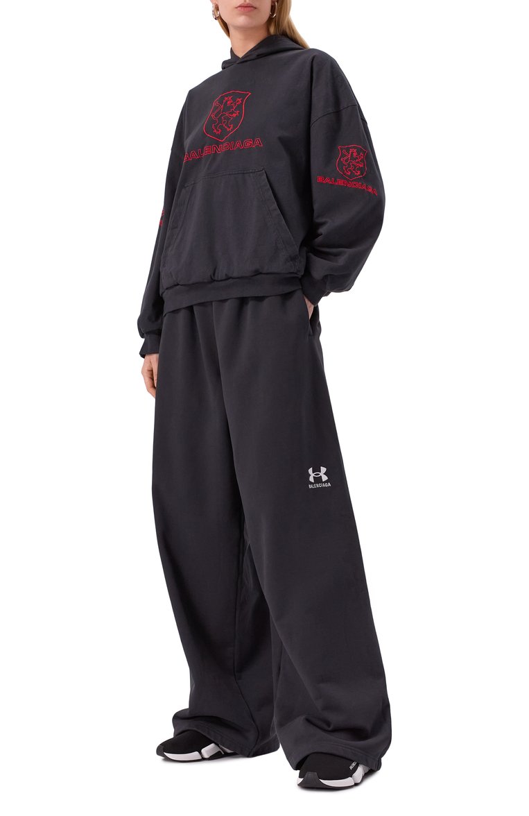 Женские текстильные кроссовки speed.2 BALENCIAGA черного цвета, арт. 617196/W2DB2 | Фото 2 (Стили: Кэжуэл; Материал внешний: Текстиль; Материал внутренний: Текстиль; Кросс-КТ: Высокие; Материал утеплителя: Без утеплителя; Подошва: Платформа)
