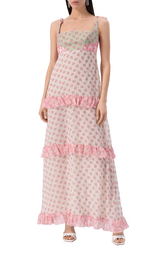 Шелковое платье Ulyana Sergeenko ABL010SS24P1453Т24 Розовый  ABL010SS24P1453Т24 Фото 2