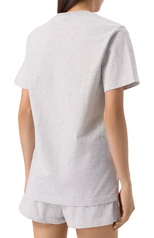 Хлопковая футболка Sporty and Rich T0043606218GY03 Серый  T0043606218GY03 Фото 4