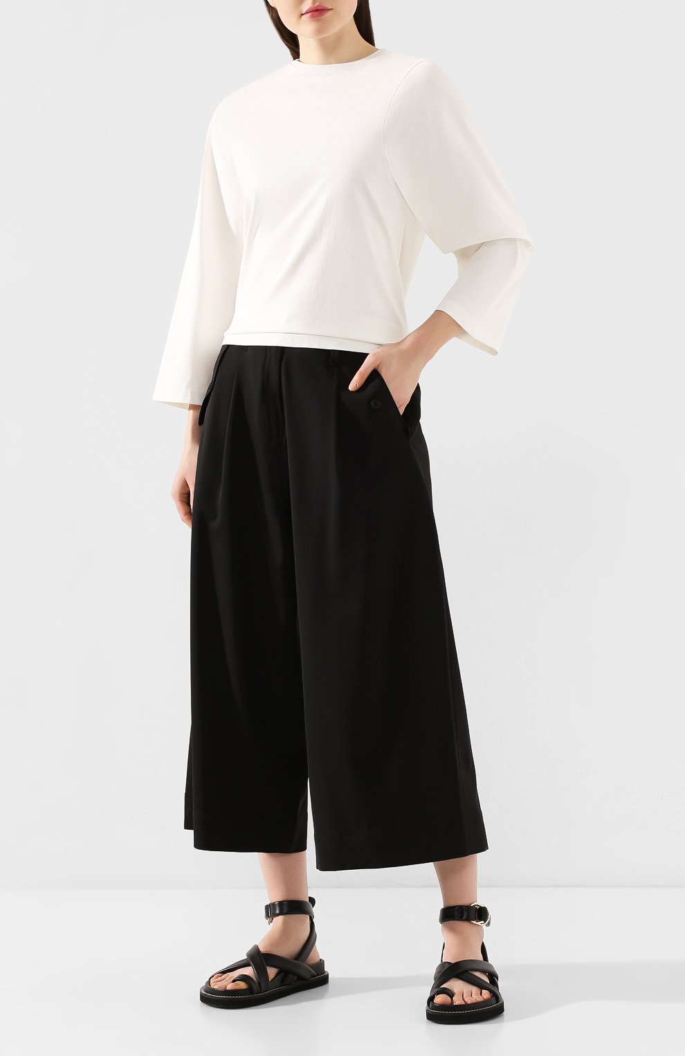 Хлопковый лонгслив TOTEME белого цвета по цене 13400 руб., арт. ESPERA L0NG SLEEVE 193-440-770, фото 2 Хлопковый лонгслив TOTEME, арт. ESPERA L0NG SLEEVE 193-440-770, фото 2