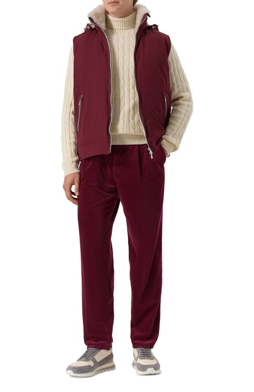 Утепленный жилет Brunello Cucinelli MV4061656 Бордовый  MV4061656 Фото 2