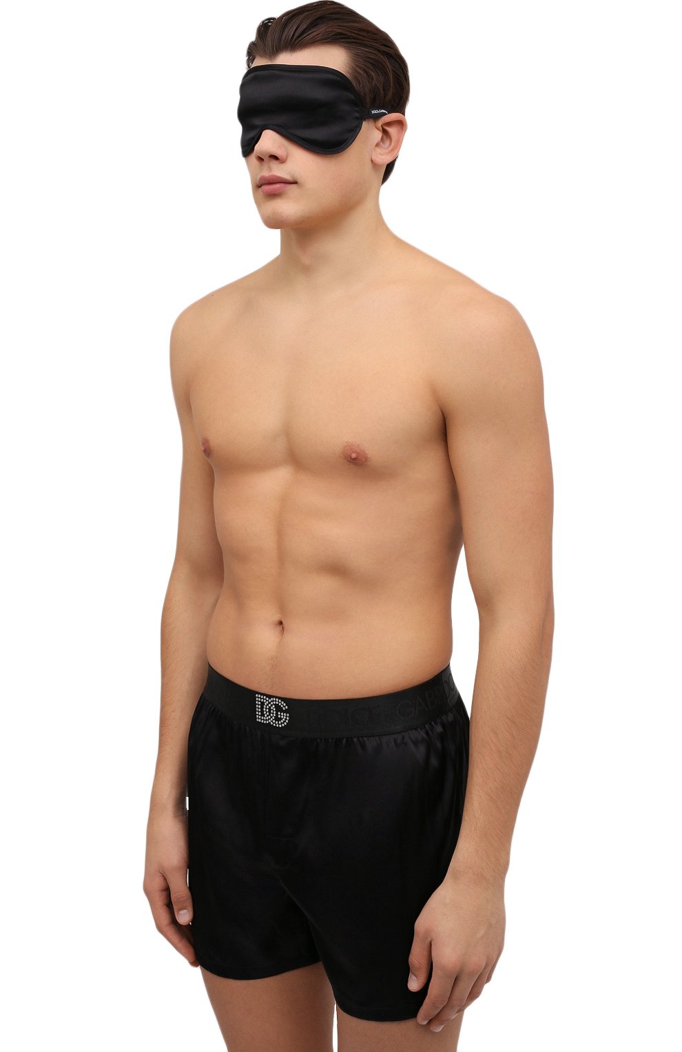 Комплект из боксеров и маски для сна DOLCE & GABBANA черного цвета по цене 57600 руб., арт. M1A03T/FUAD8, фото 4 Комплект из боксеров и маски для сна DOLCE & GABBANA, арт. M1A03T/FUAD8, фото 4