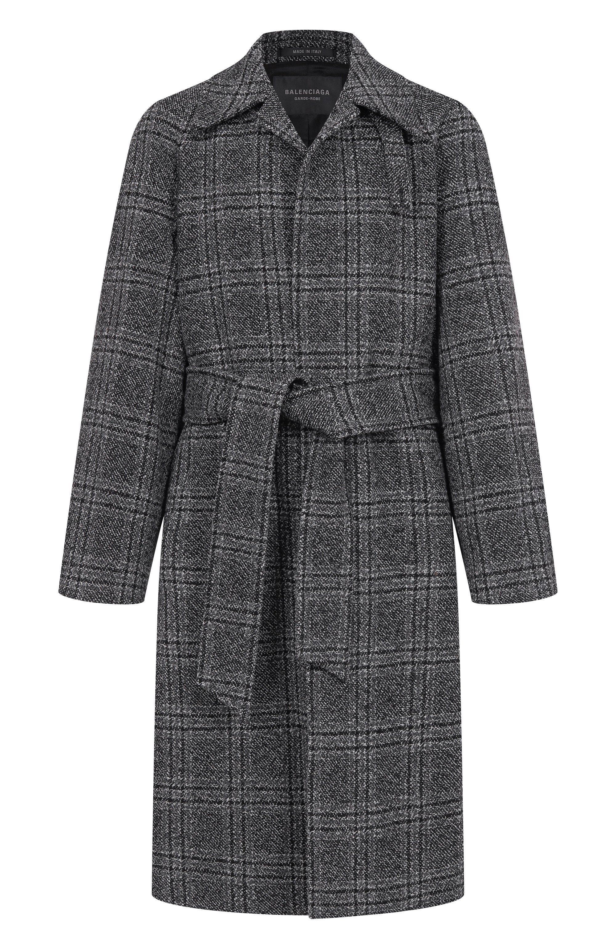 Шерстяное пальто BALENCIAGA серого цвета по цене 495000 руб., арт. 838934/TSU20, фото 1 Шерстяное пальто BALENCIAGA, арт. 838934/TSU20, фото 1