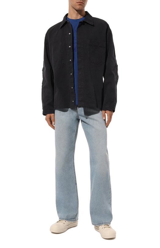 Хлопковая футболка Paul&Shark C0P1007/C00/3XL-6XL Синий  C0P1007/C00/3XL-6XL Фото 2